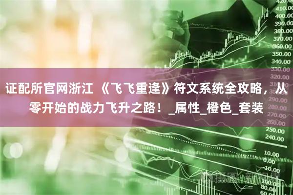 证配所官网浙江 《飞飞重逢》符文系统全攻略，从零开始的战力飞升之路！_属性_橙色_套装