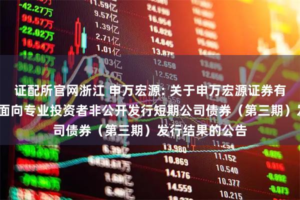 证配所官网浙江 申万宏源: 关于申万宏源证券有限公司2025年面向专业投资者非公开发行短期公司债券（第三期）发行结果的公告